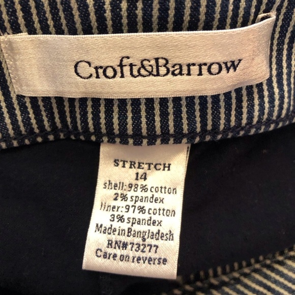 Croft & Barrow Stretch Train Conductor Inspired Denim Skirt Size 14 - Picture 6 of 9